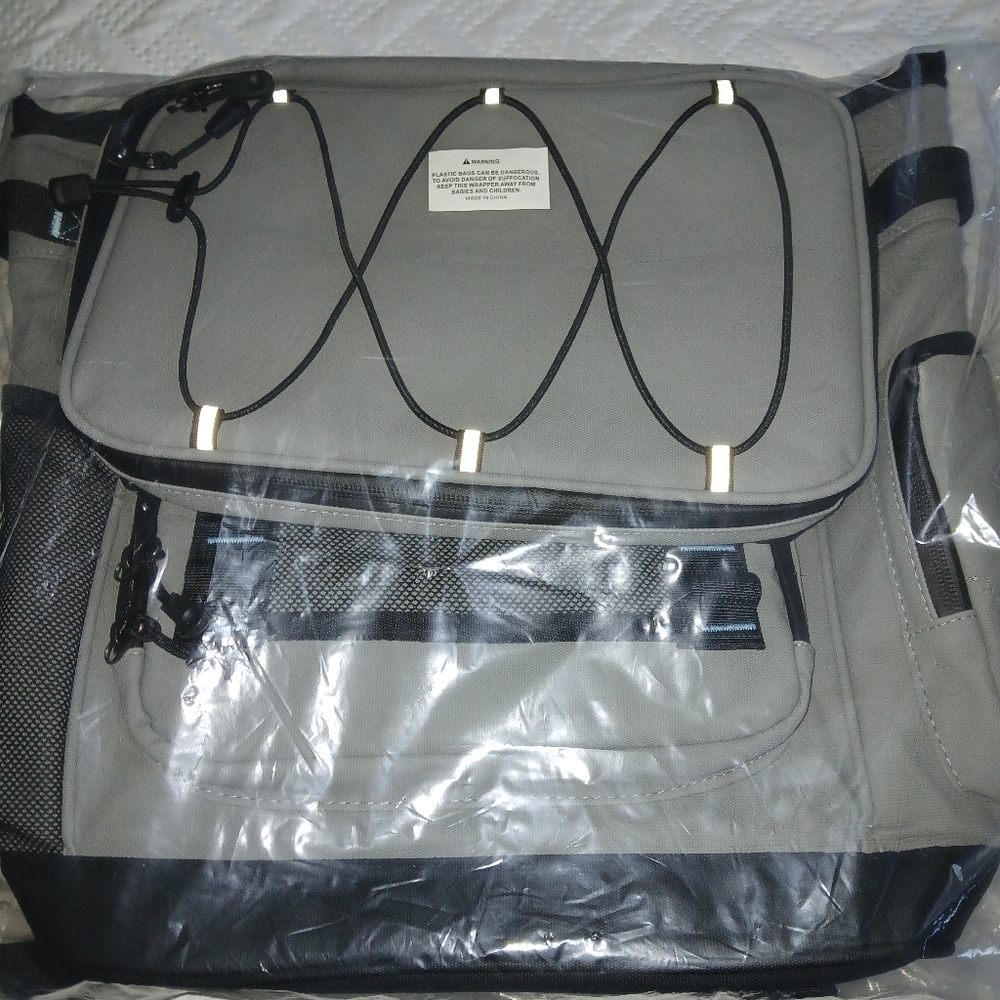 Sleek Gray and Black Men's Backpack